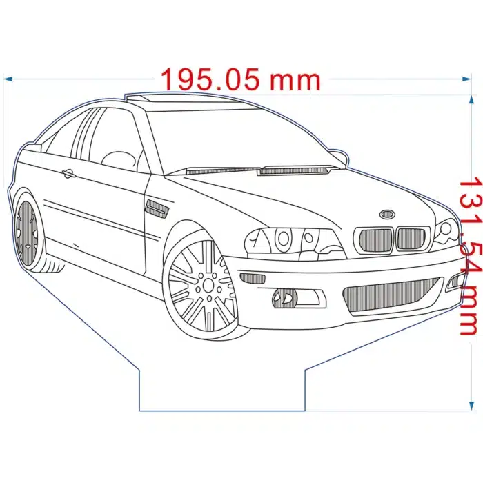 Lampe 3D BMW 9
