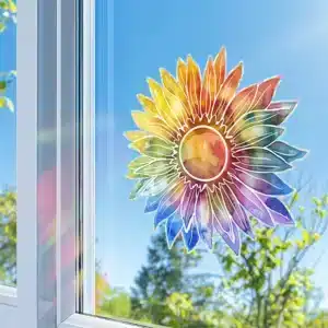 Autocollant fleur de vie attrape soleil 1