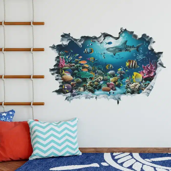 Autocollant mural poisson 5