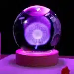 Veilleuse boule cristal pissenlit 3D 3