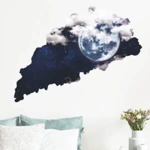Autocollant mural lune