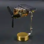 Ornement de moulin à vent en cuivre avec panneau solaire, jouet de Puzzle scientifique éducatif, démonstration à vent, décoration de maison et de voiture, haute qualité 3