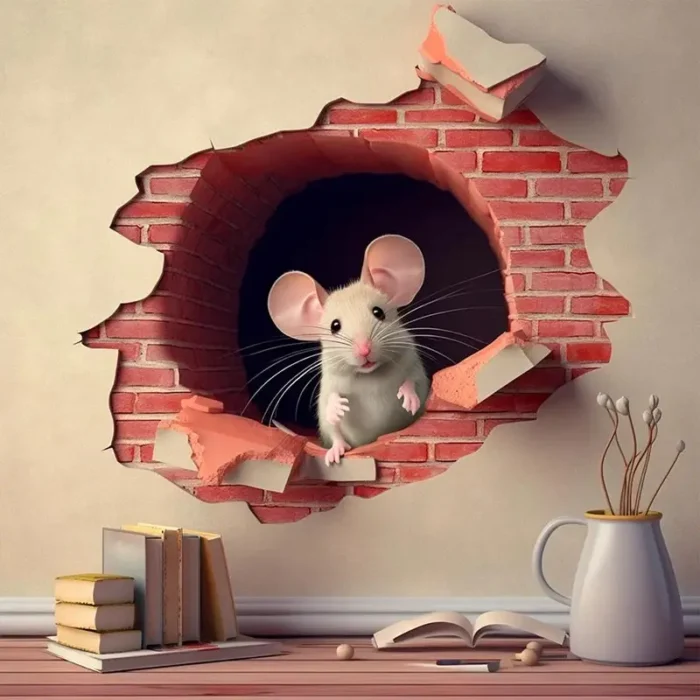 Autocollant trou de souris 2