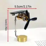 Ornement de moulin à vent en cuivre avec panneau solaire, jouet de Puzzle scientifique éducatif, démonstration à vent, décoration de maison et de voiture, haute qualité 2