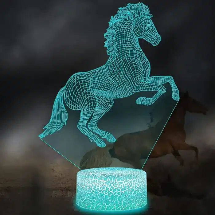 Lampe 3D cheval 6