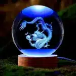 Boule de cristal dragon chinois sculptée en 3D, avec cadre en bois, décoration de bureau à domicile, anniversaire, fête des mères, cadeaux du nouvel an, 1 pièce 1