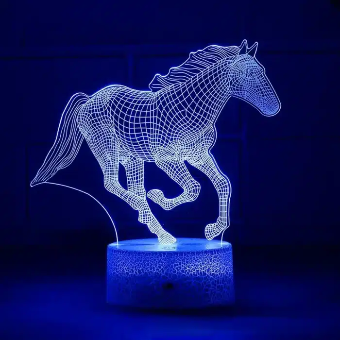 Lampe 3D cheval 8