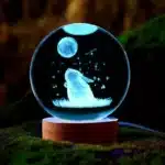 Boule de cristal de lune de lapin sculpté en 3D, base en bois, anniversaire, saint-valentin, fête des mères, décoration de maison et de bureau, 1 pièce 3