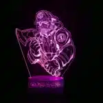 Nighdn acrylique veilleuse pompier 3D Illusion lampe avec 7 couleurs changeantes hommes garçons chambre décoration cadeaux pour pompier 6