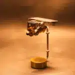 Ornement de moulin à vent en cuivre avec panneau solaire, jouet de Puzzle scientifique éducatif, démonstration à vent, décoration de maison et de voiture, haute qualité 4