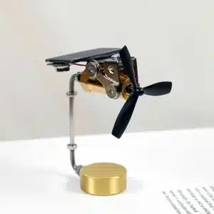 Ornement de moulin à vent en cuivre avec panneau solaire, jouet de Puzzle scientifique éducatif, démonstration à vent, décoration de maison et de voiture, haute qualité 1