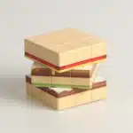 Magic Cube 3D UV Graffiti Hamburger, Puzzle Professionnel, Jeu de Vitesse Lisse, Cadeaux Jouets pour Enfants, Instituts Soulignés Amusants, 3x3x3 3