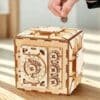 Puzzle 3D bois coffre fort