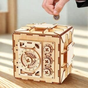 Puzzle 3D bois coffre fort