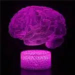 Nighdn-Veilleuse Cerveau 3D pour Enfants, Lampe de Décoration Tactile USB Proxy, Lampe Icide Optique, Cadeaux de Noël et d'Anniversaire, 7 Couleurs 3