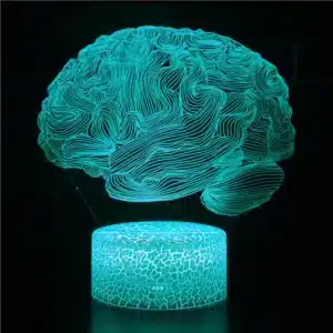 Nighdn-Veilleuse Cerveau 3D pour Enfants, Lampe de Décoration Tactile USB Proxy, Lampe Icide Optique, Cadeaux de Noël et d'Anniversaire, 7 Couleurs 1