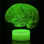 Nighdn-Veilleuse Cerveau 3D pour Enfants, Lampe de Décoration Tactile USB Proxy, Lampe Icide Optique, Cadeaux de Noël et d'Anniversaire, 7 Couleurs 2
